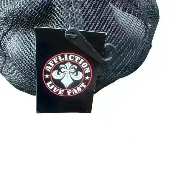 Affliction Trucker Hat Snapback Cap Blue Black NWT with logo - Picture 3 of 6